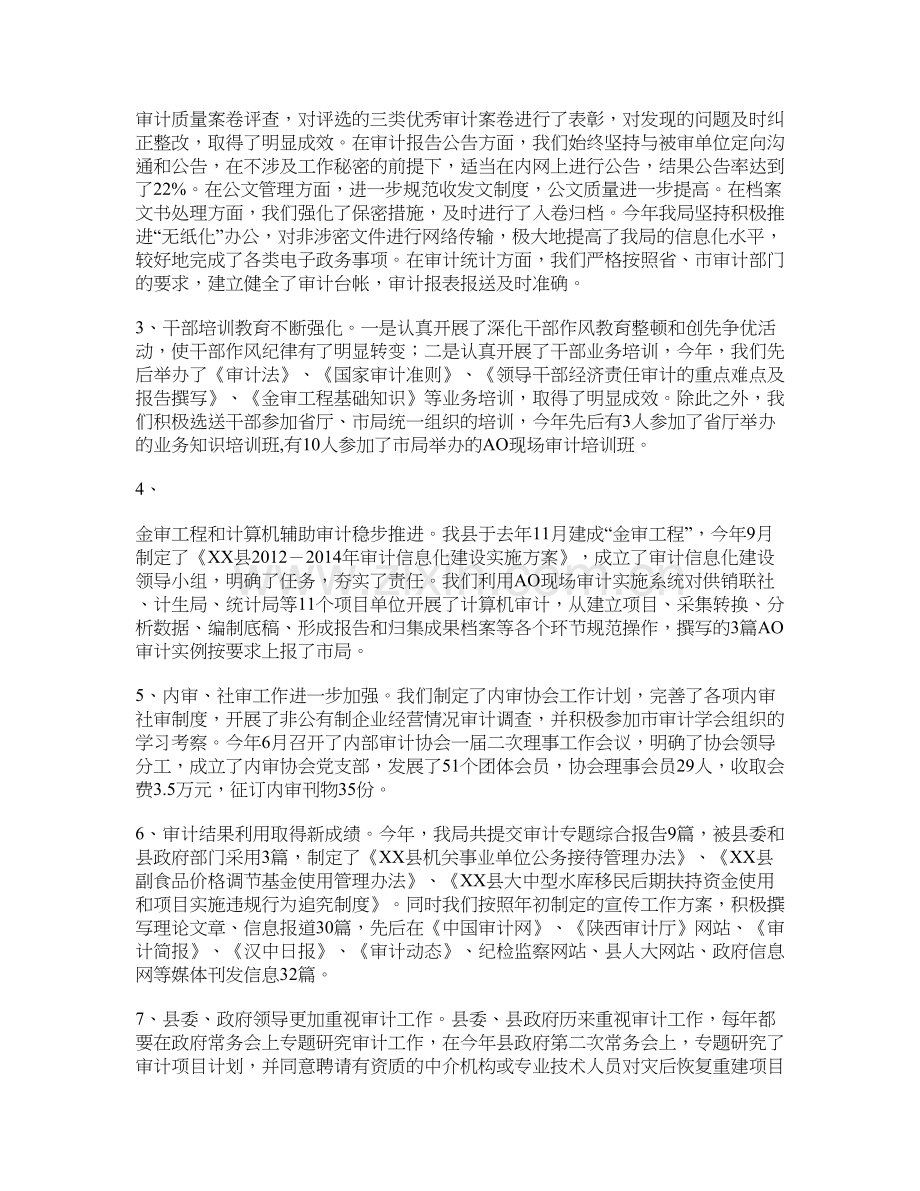 审计局目标考核自查报告.doc_第2页