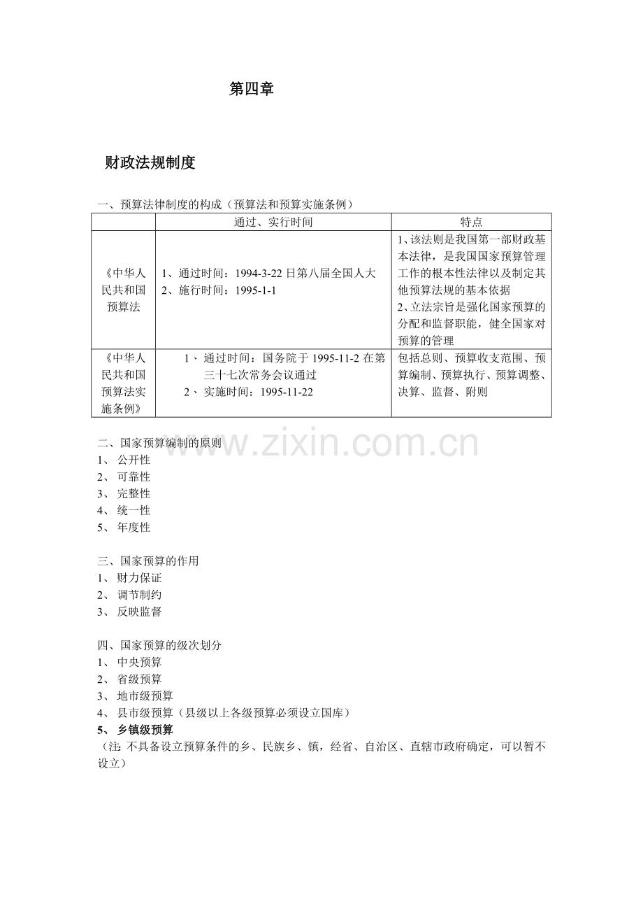 会计从业资格考试复习——财政法规制度.doc_第1页