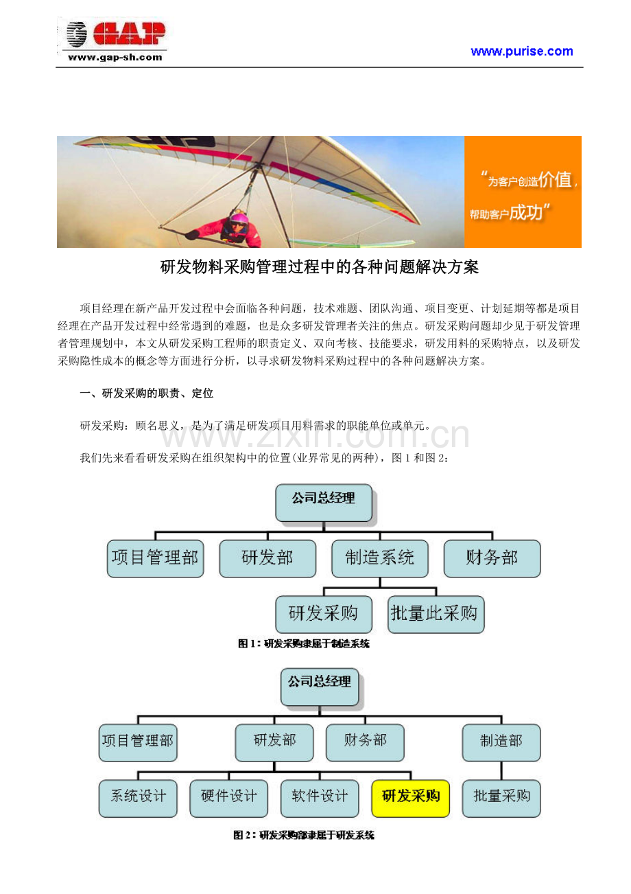 研发物料采购管理过程中的各种问题解决方案.doc_第1页