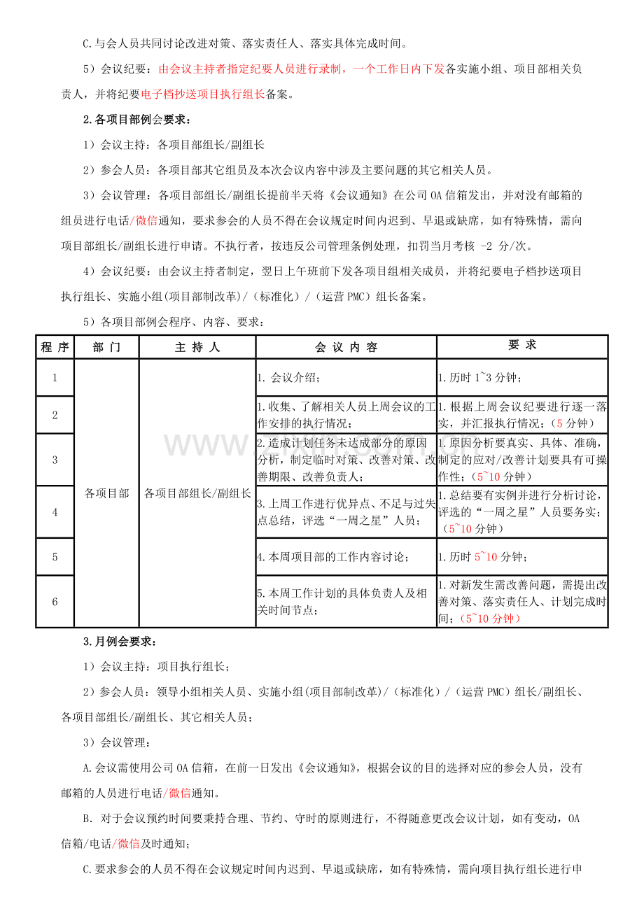 精益项目例会管理制度(修订版).doc_第2页