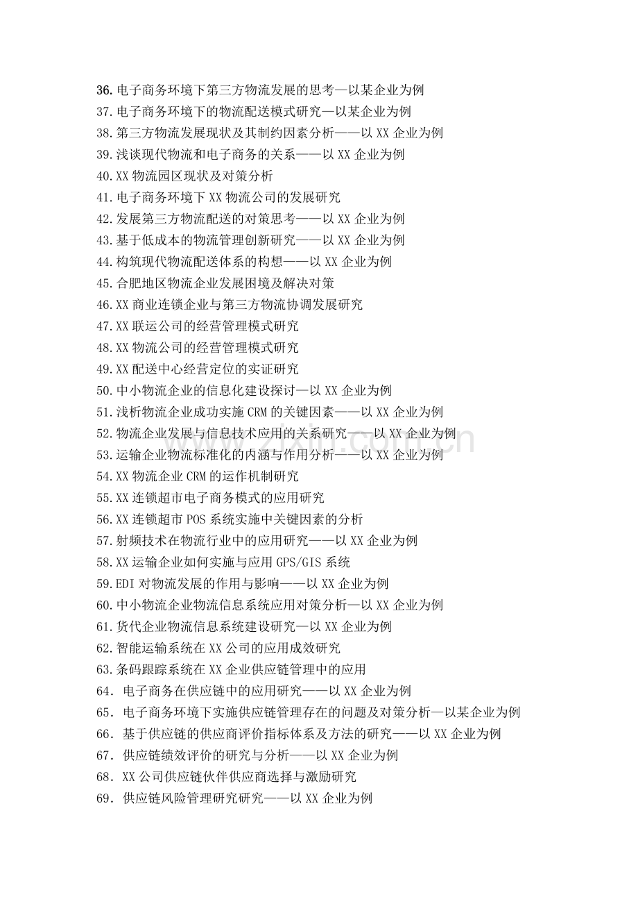 安徽审计职业学院物流管理专业毕业论文选题.doc_第2页
