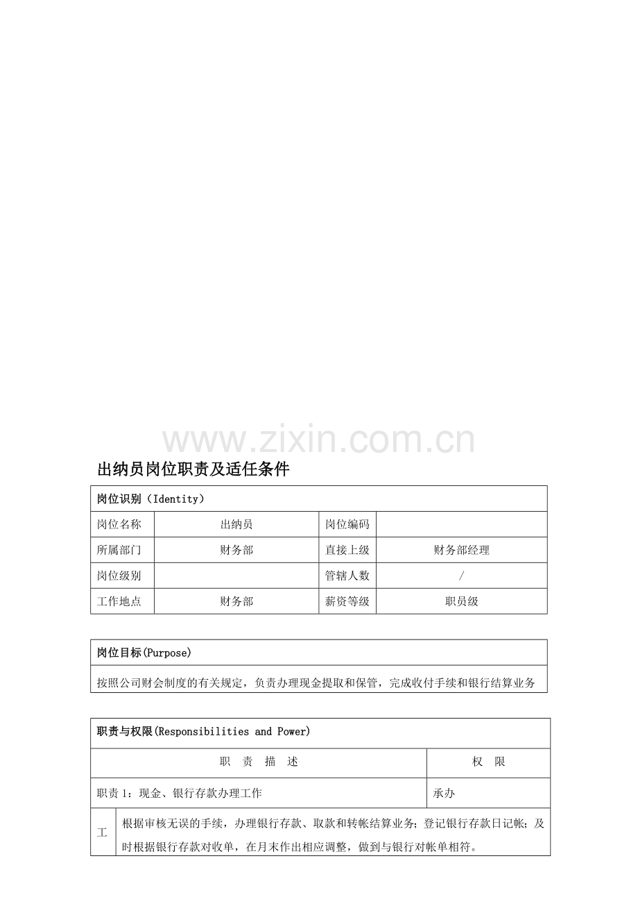 出纳员岗位职责及适任条件V1.doc_第1页