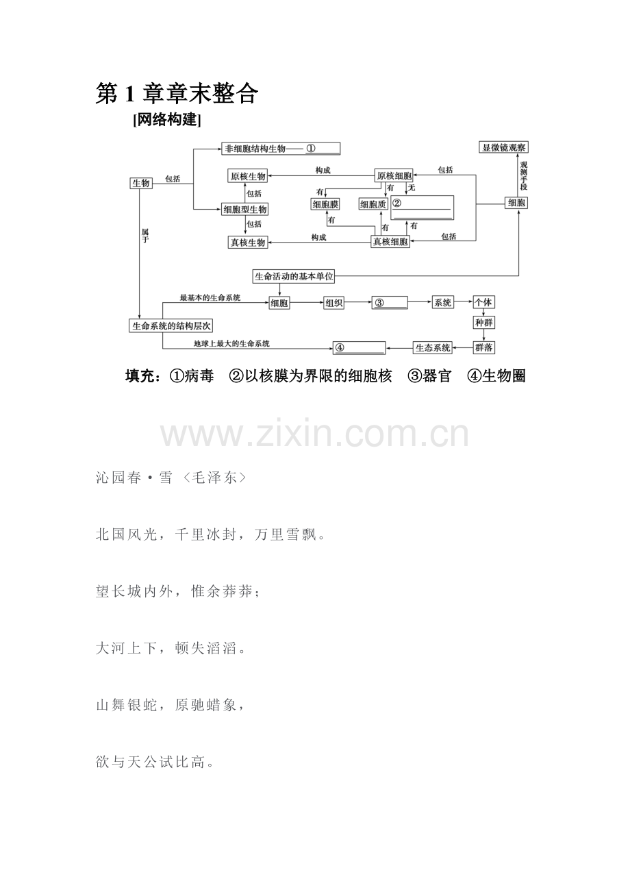 2016-2017高一生物上册课时模块综合检测题10.doc_第1页