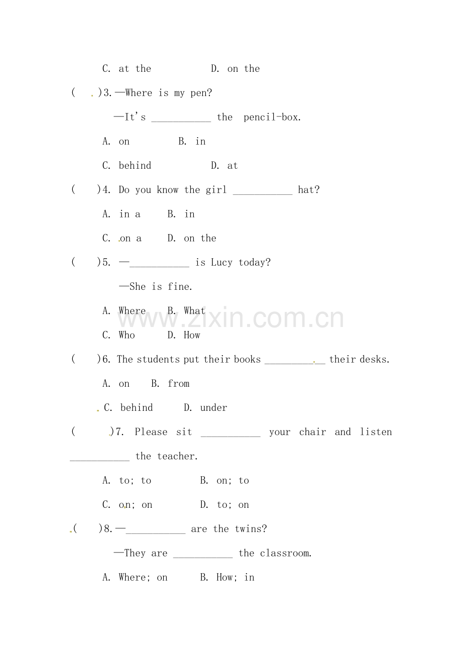 Where’s-my-schoolbag课时练习2.doc_第2页
