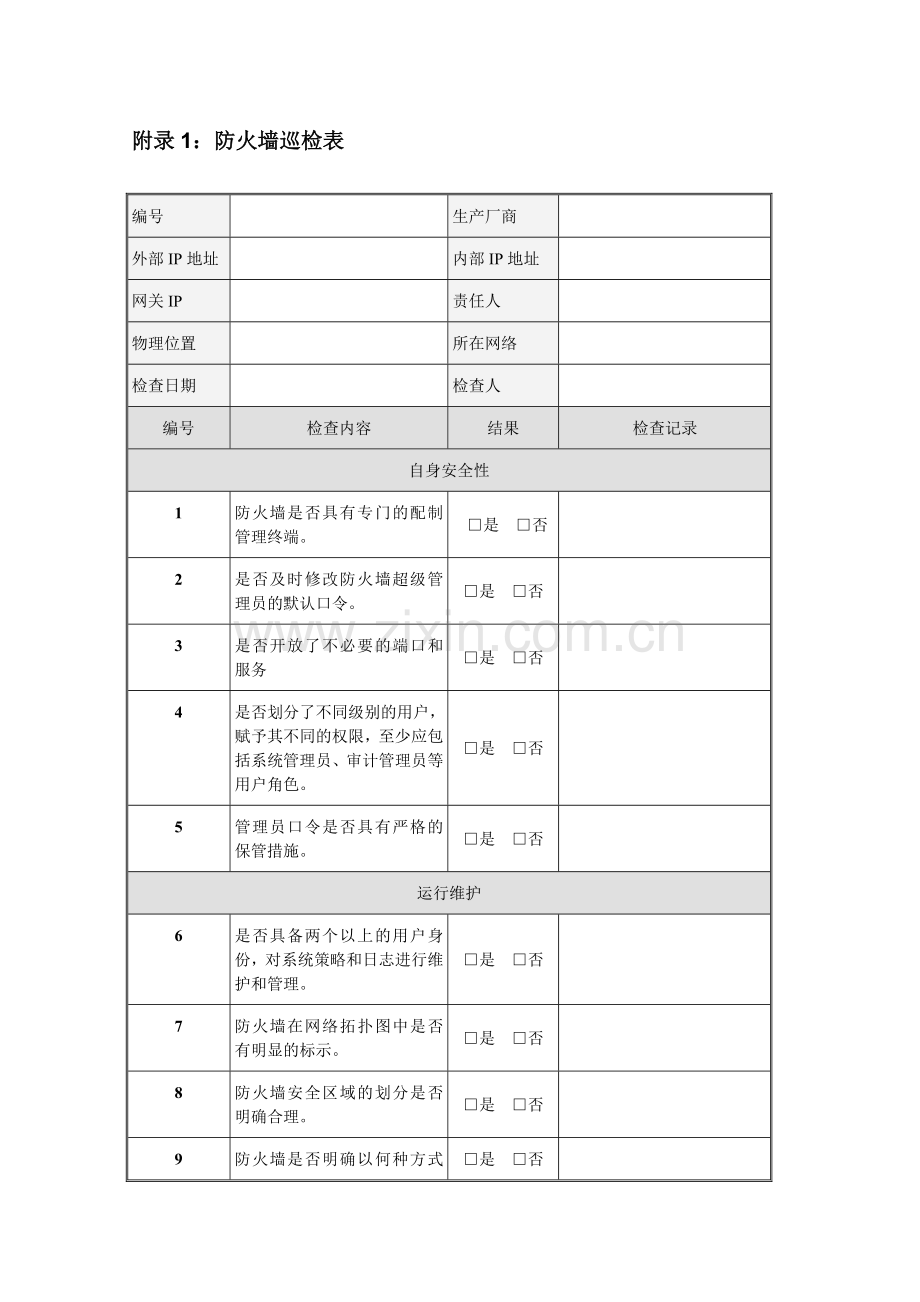 各种网络安全设备巡检报告汇总.doc_第1页