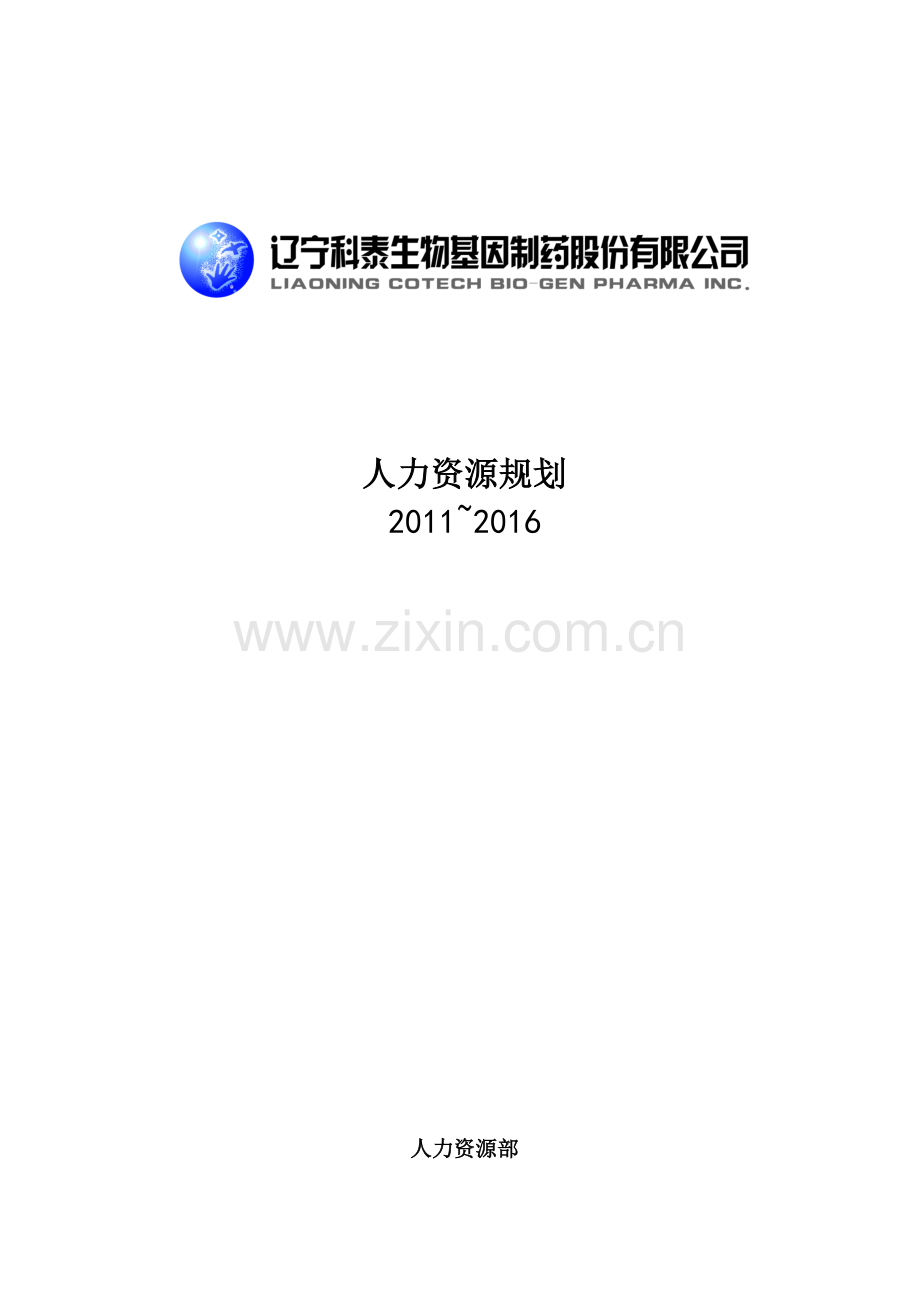 某公司2016年人力资源规划三年.doc_第1页