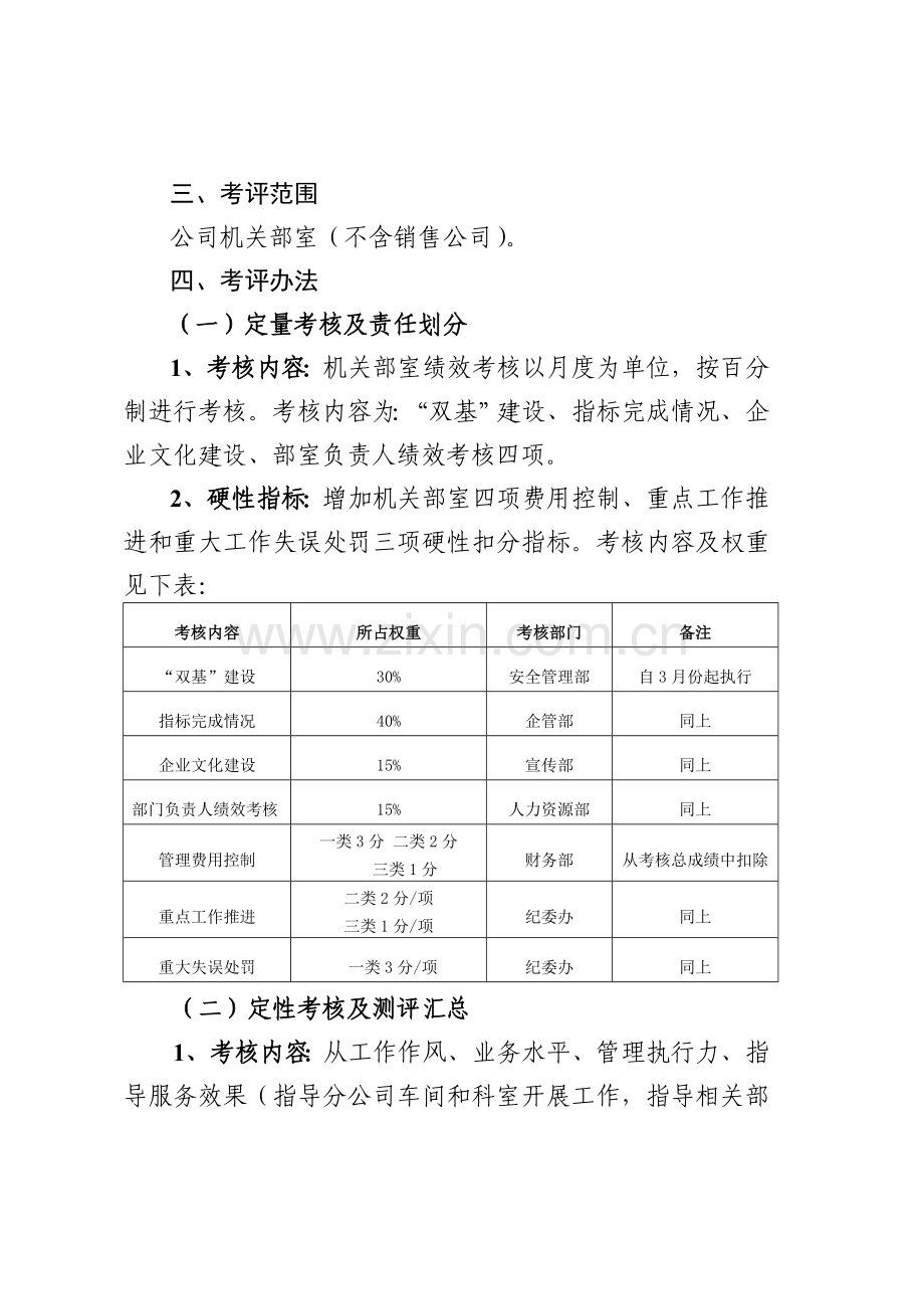 机关部室绩效考核办法(修改稿).doc_第2页