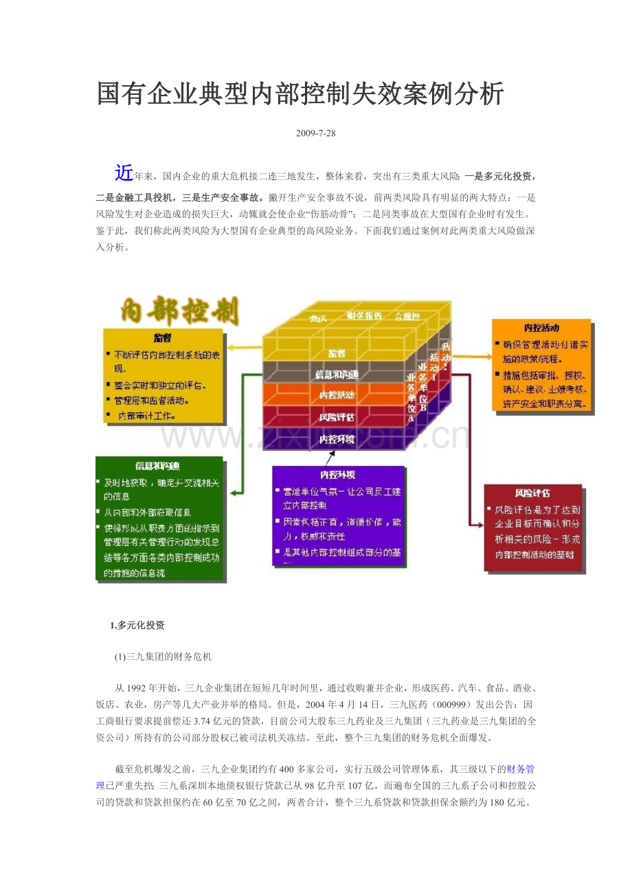 国有企业典型内部控制失效案例分析.doc_第1页