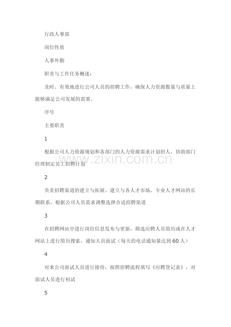 招聘专员岗位职责及考核表.doc_第2页