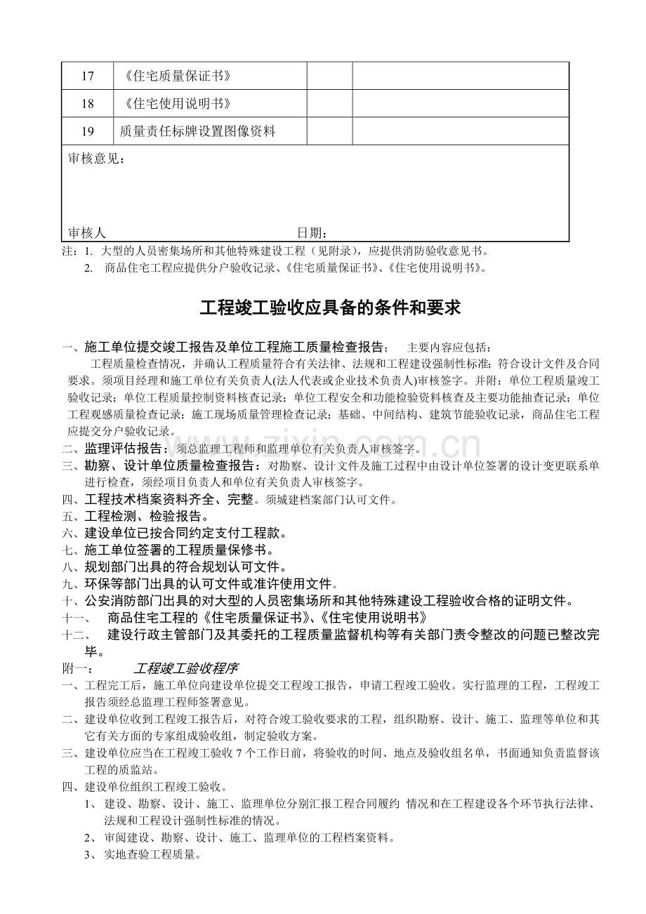土建工程竣工验收条件目录.doc_第2页