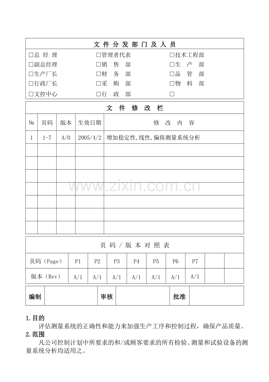 测量系统分析程序MSA.doc_第1页