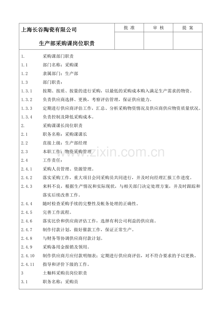 4采购课岗位职责.doc_第1页