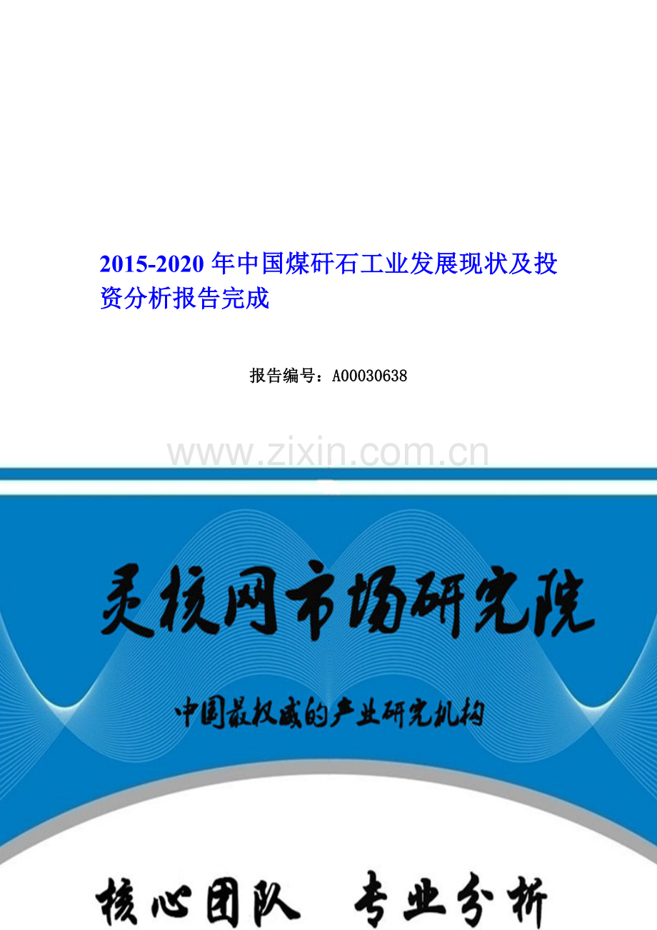 中国煤矸石工业发展现状及投资分析报告完成-灵核网.doc_第1页