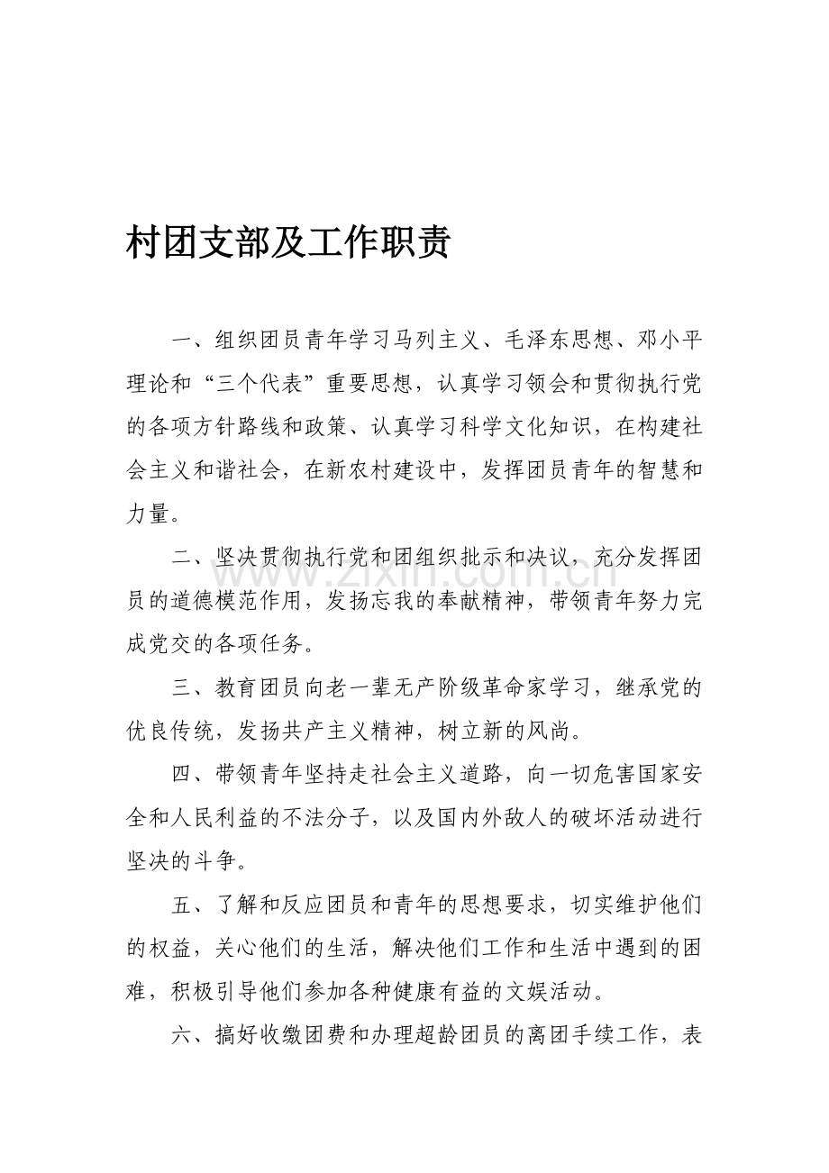 村团支部工作职责.doc_第1页