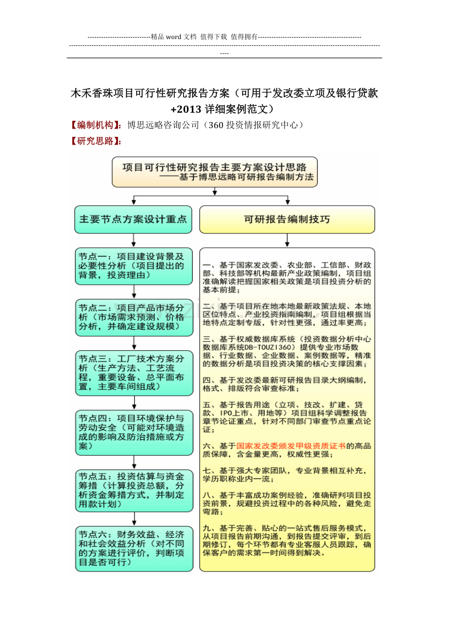 木禾香珠项目可行性研究报告方案(可用于发改委立项及银行贷款-2013详细案例范文).docx_第1页