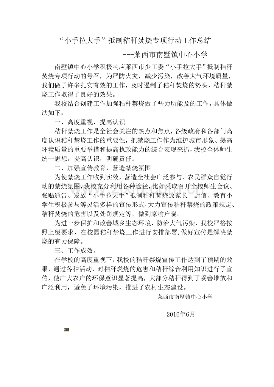 秸秆禁烧工作总结.doc_第1页