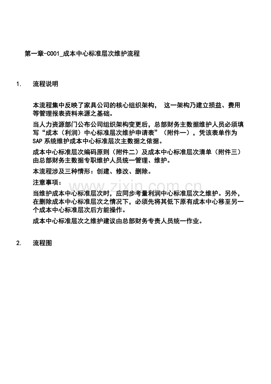 第一章-CO01-成本中心标准层次维护流程.doc_第1页