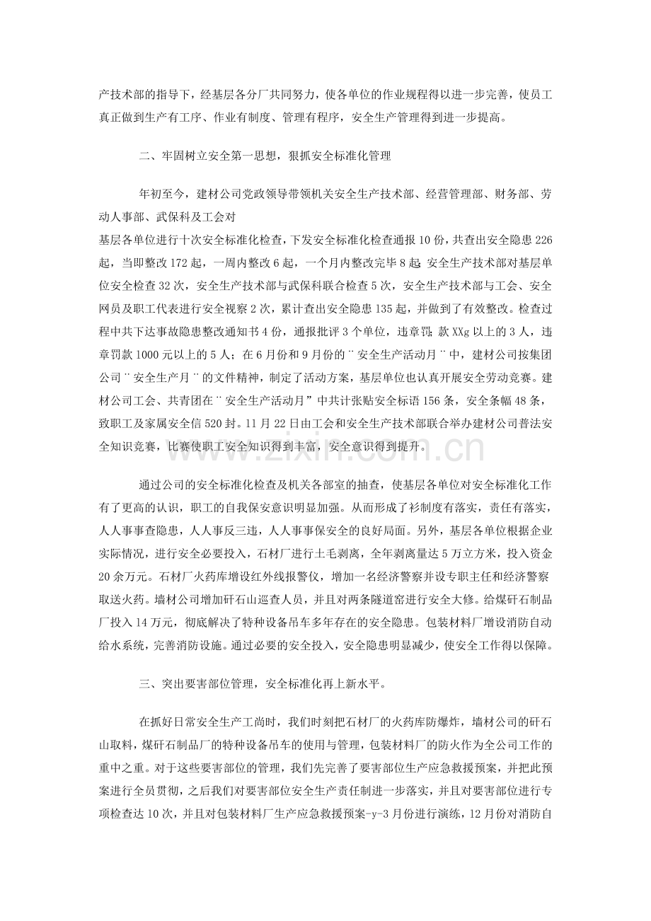 2010年企业安全生产工作总结.doc_第2页