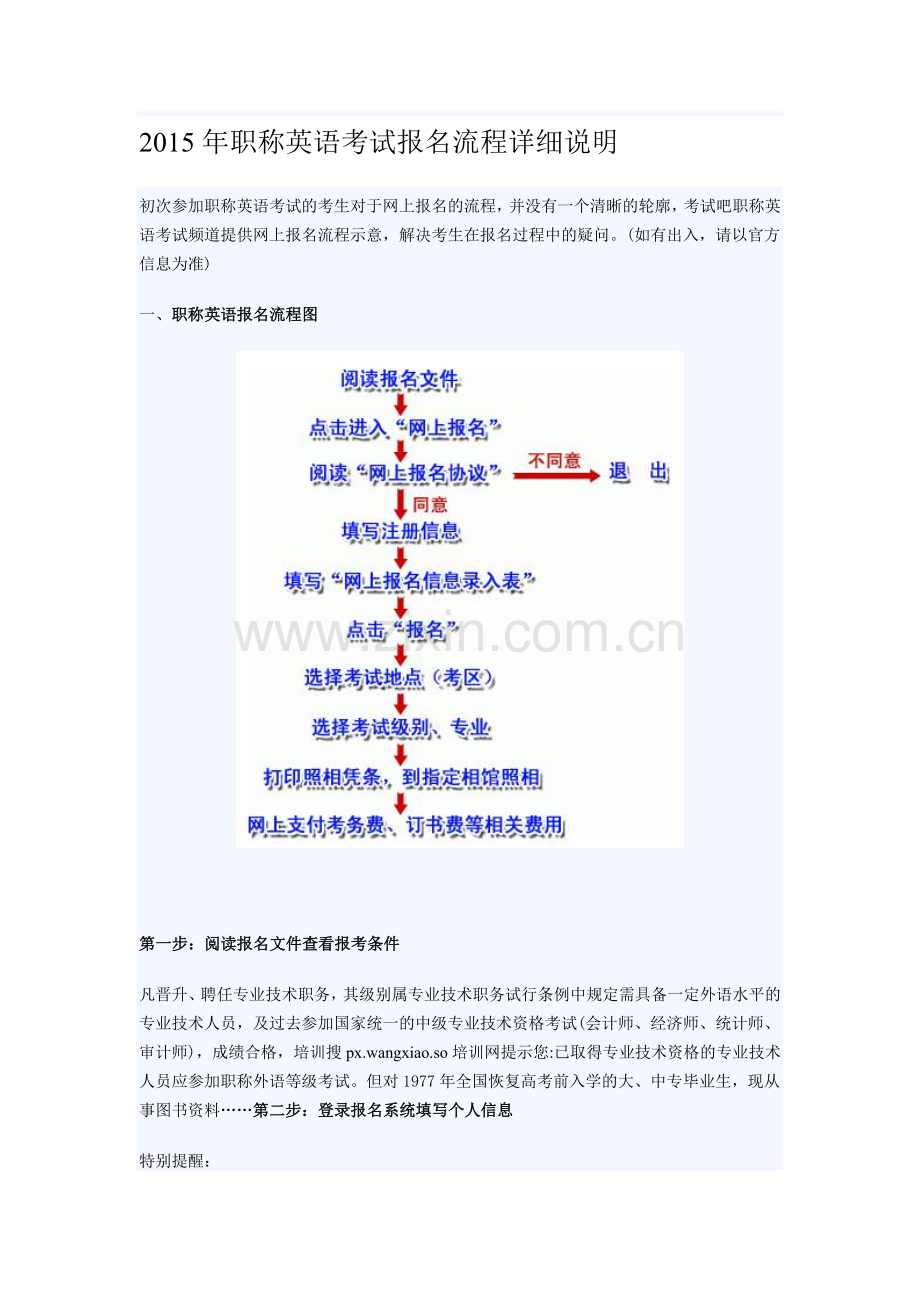 2015年职称英语考试报名流程详细说明.doc_第1页