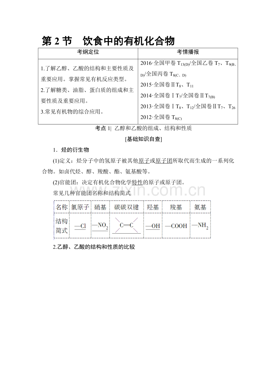 2018届高考化学基础知识自查复习检测31.doc_第1页