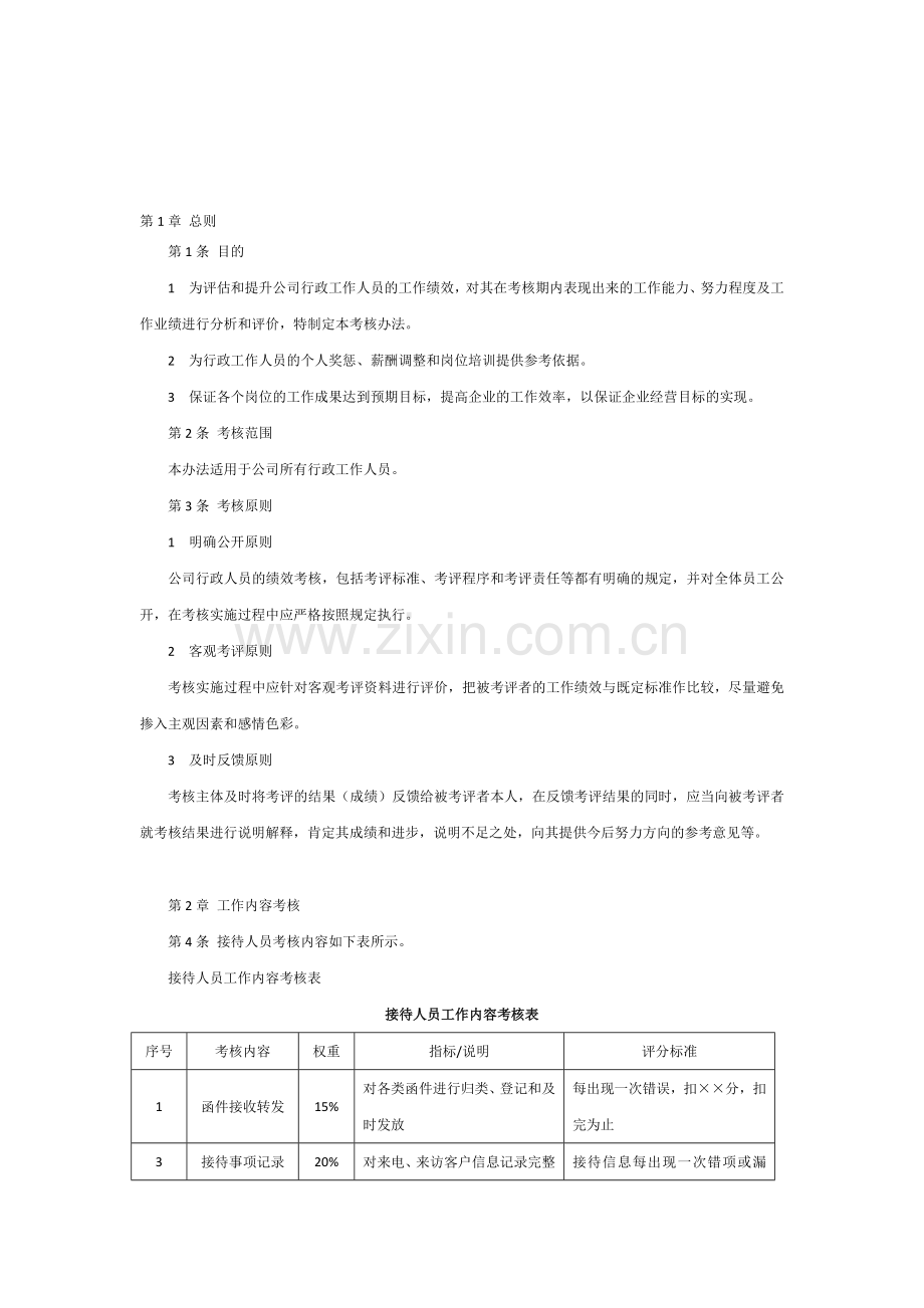 行政人员绩效考核办法.doc_第1页