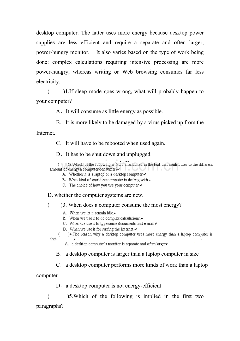 高三英语专题限时复习题41.doc_第2页