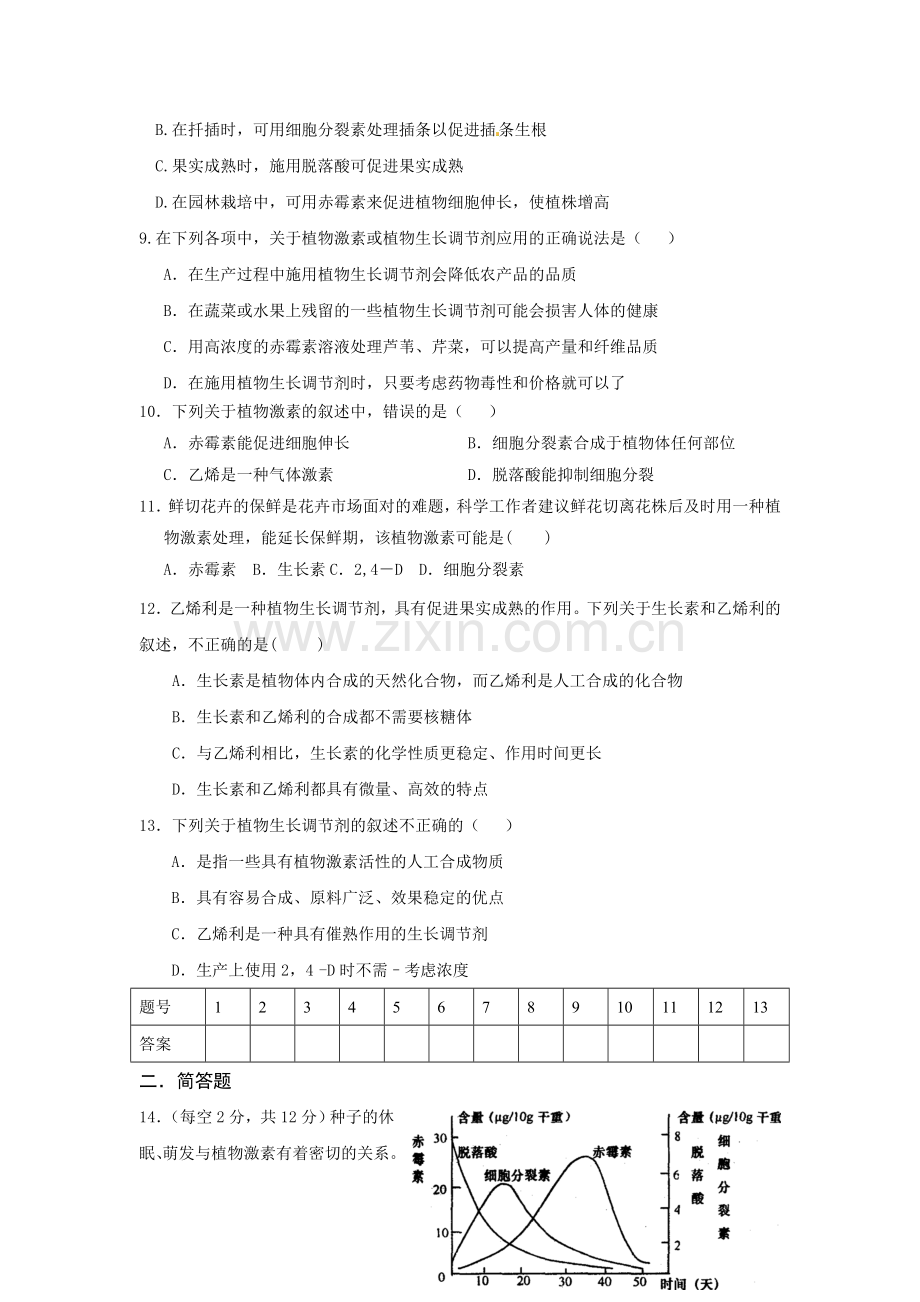 2017-2018学年高二生物必修三同步练习16.doc_第2页