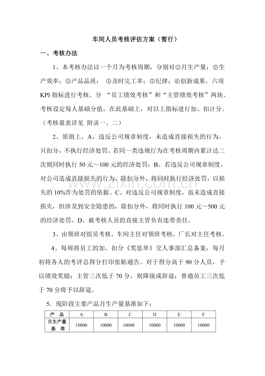 简单实用的车间绩效考核方案.doc_第1页