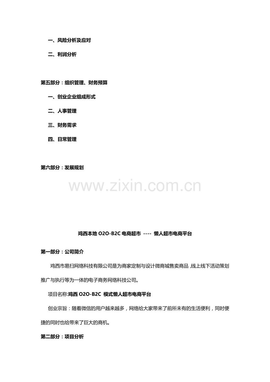 O2O-B2C懒人电商超市-商业计划书.doc_第2页