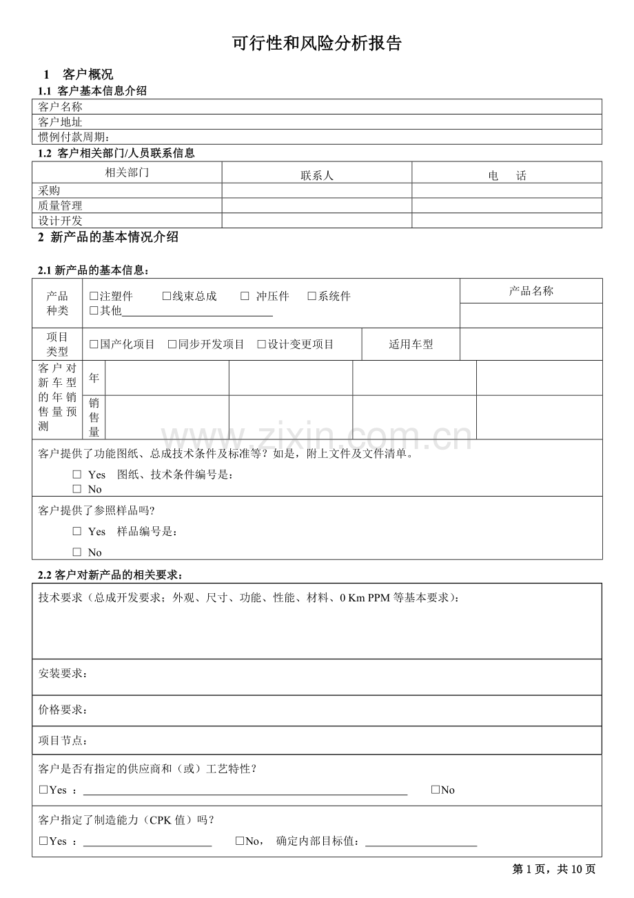 可行性和风险分析报告.doc_第1页