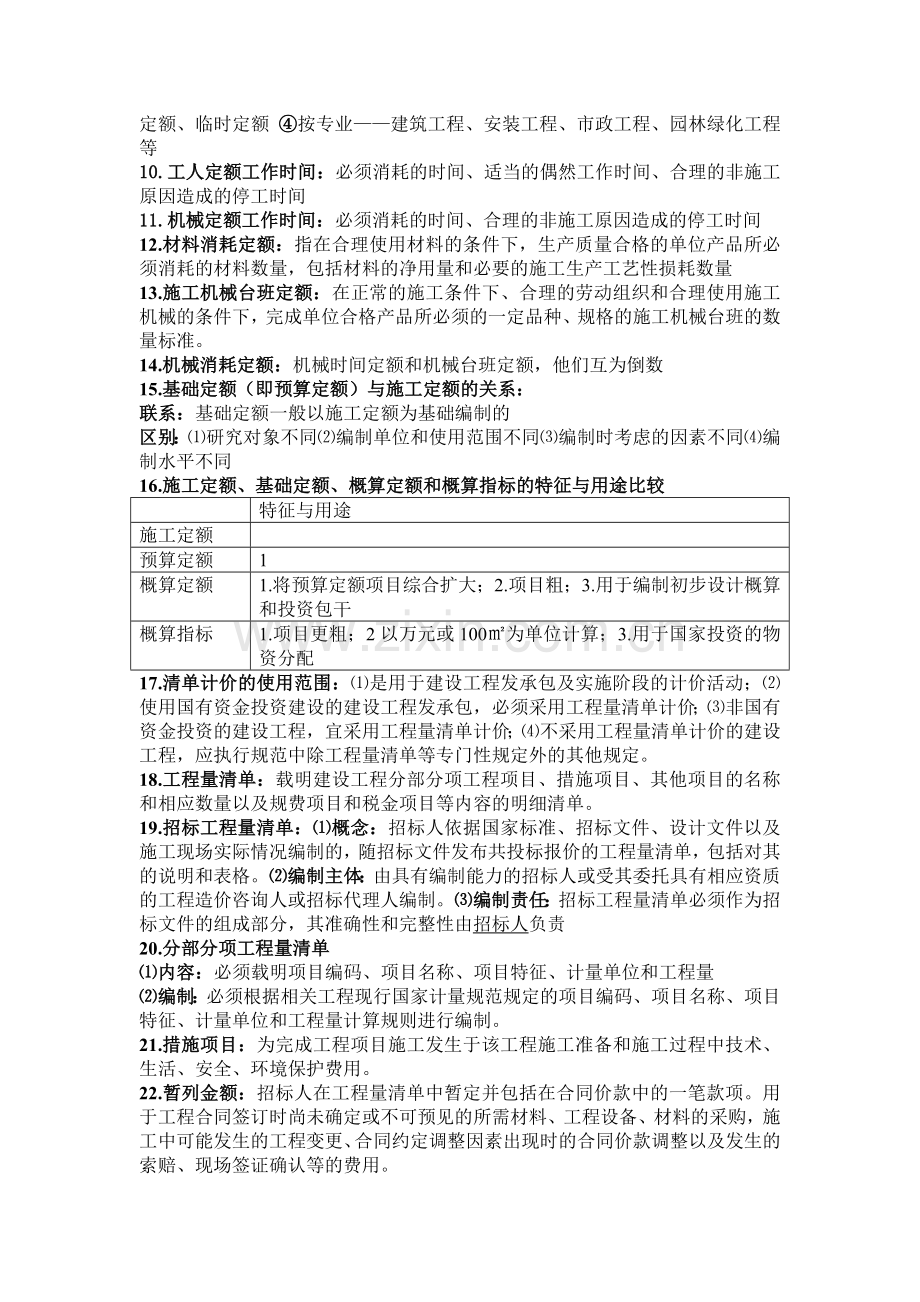 工程造价要点总结.doc_第2页