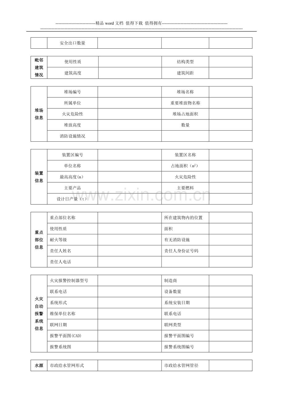 汕头市建筑消防设施远程监控系统用户消防安全管理信息表.doc_第2页