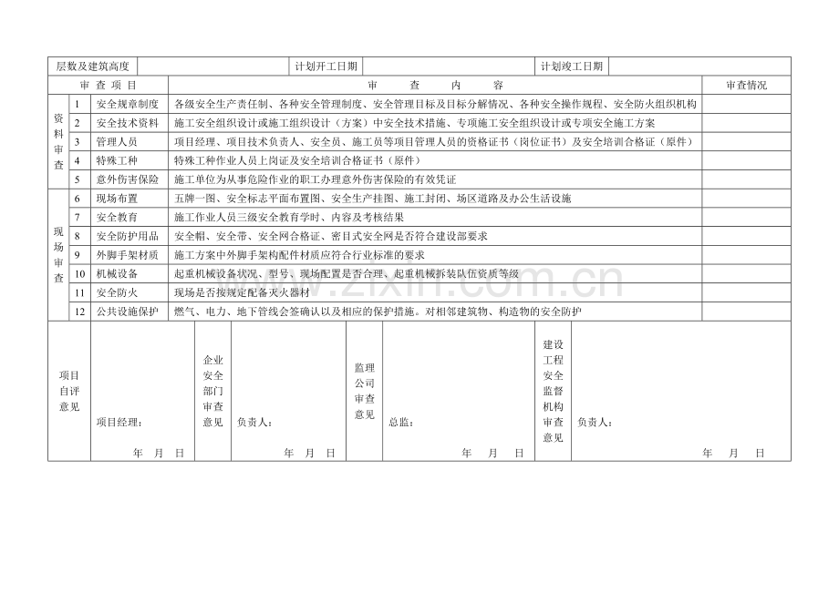 2、安全生产文明施工措施审查表.doc_第2页