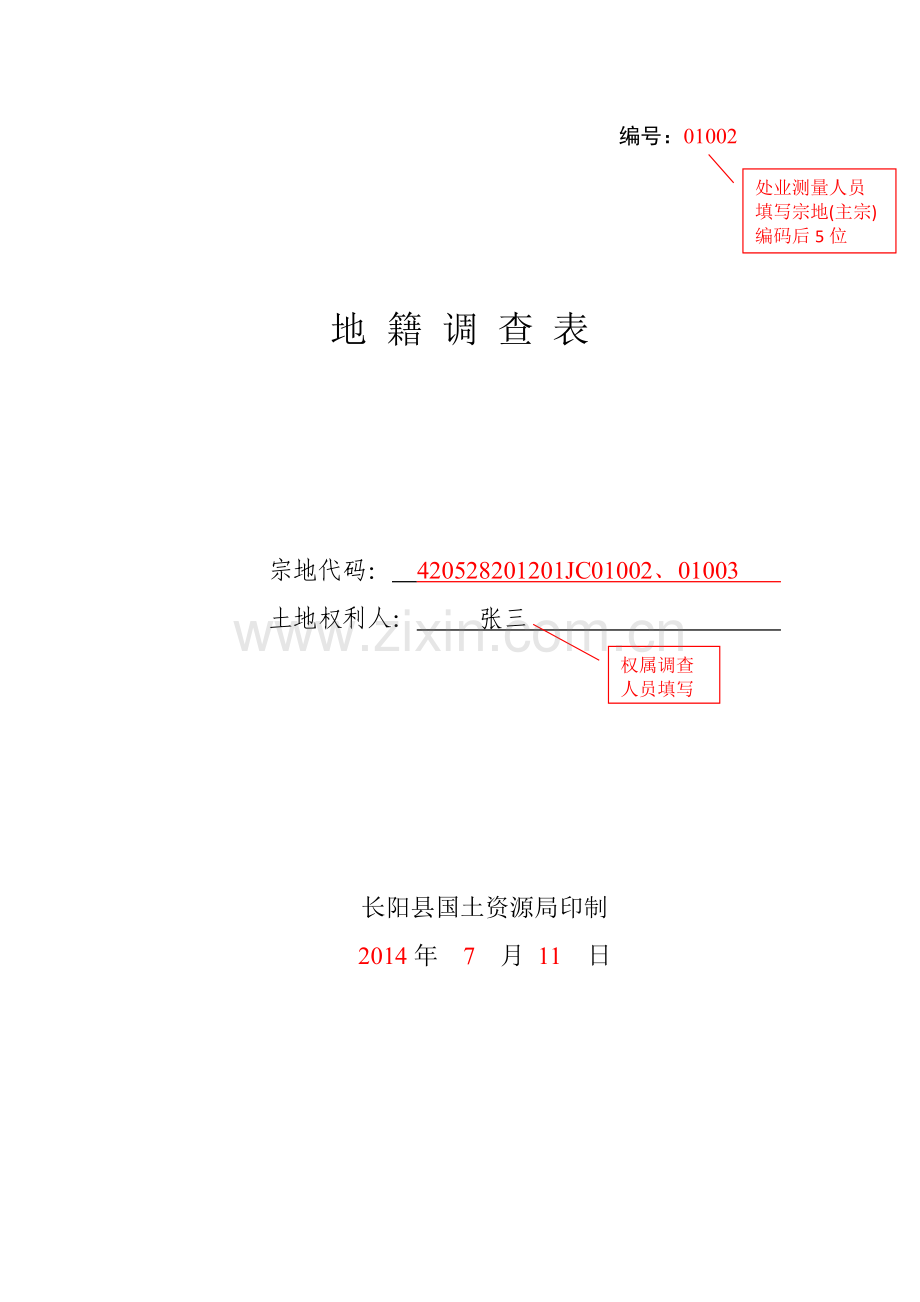地籍调查表-模板.doc_第1页