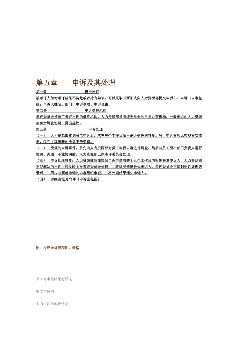 医院绩效考核方案申诉及其处理与附则、中华医界管理学院.doc_第1页
