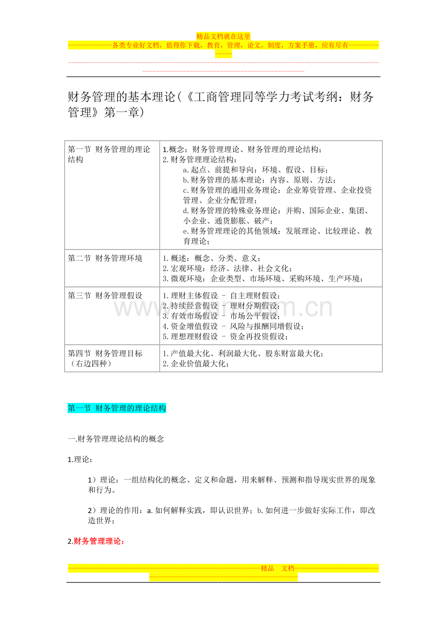 财务管理的基本理论.doc_第1页