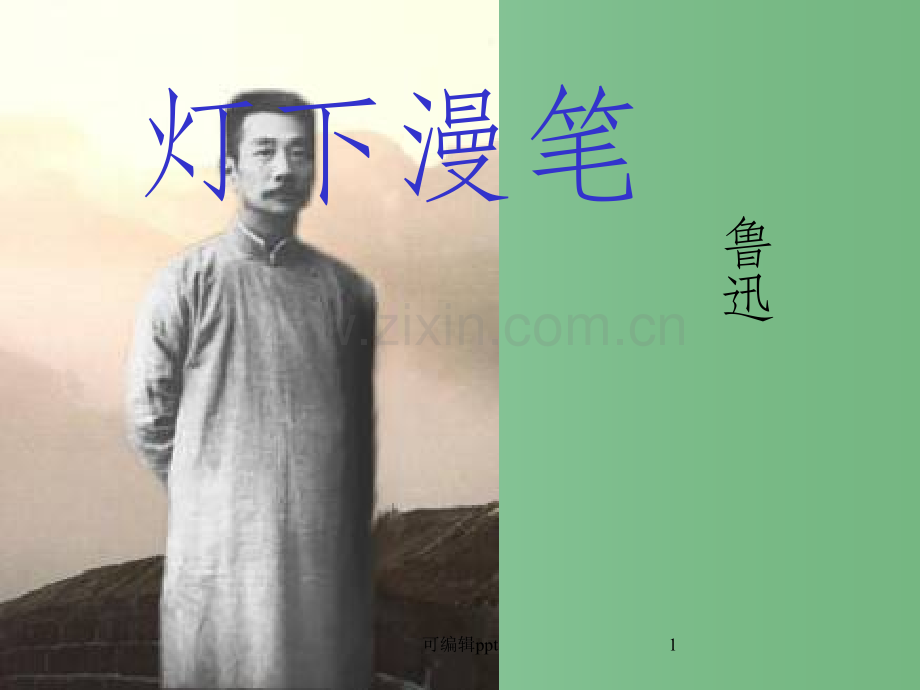 高中语文《灯下漫笔》1-新人教版选修中国现代诗歌散文欣赏.ppt_第1页