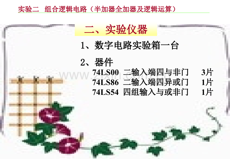 组合逻辑电路(半加器全加器及逻辑运算).ppt_第2页