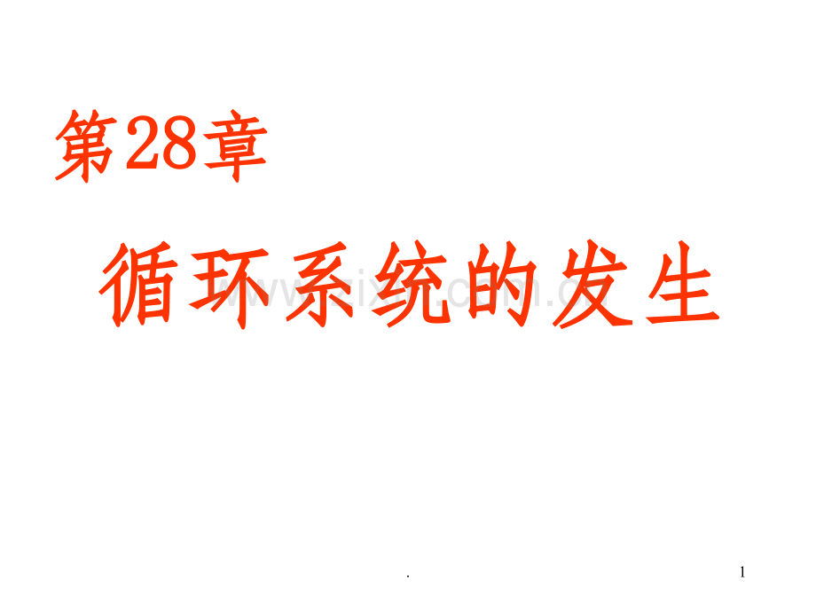 胚胎学.循环系统的发生.ppt_第1页