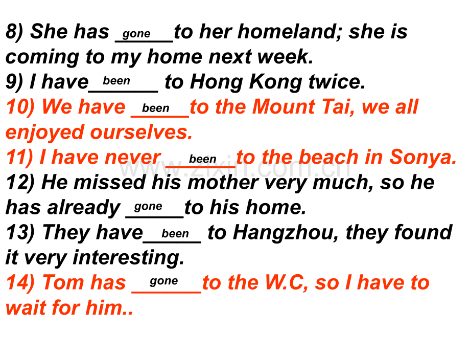 have-been-to练习题.ppt_第2页