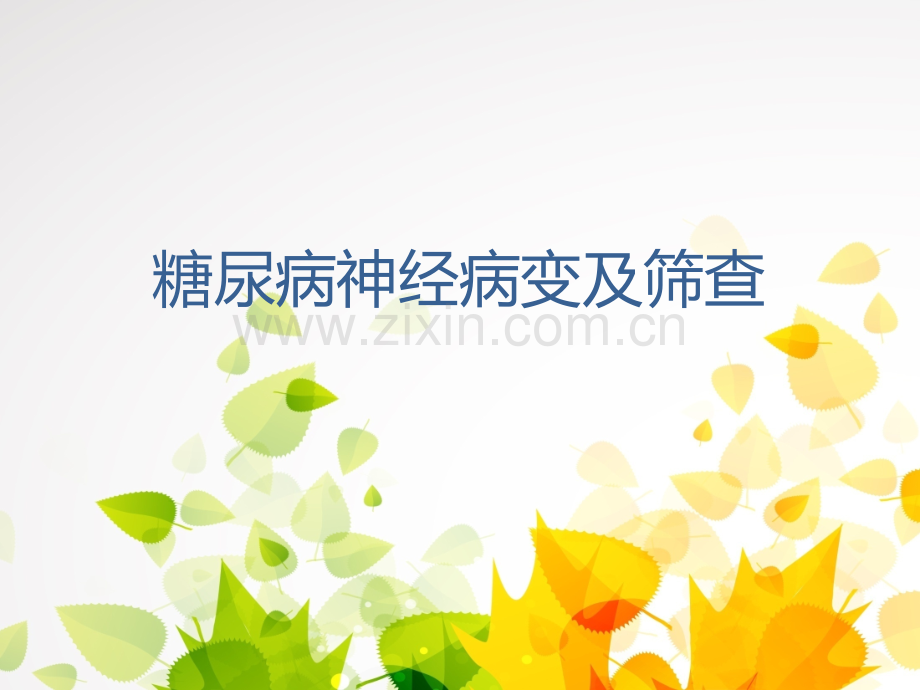 糖尿病神经病变及筛查.ppt_第1页