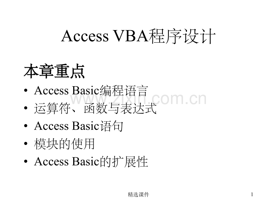AccessVBA入门指导教程.ppt_第1页