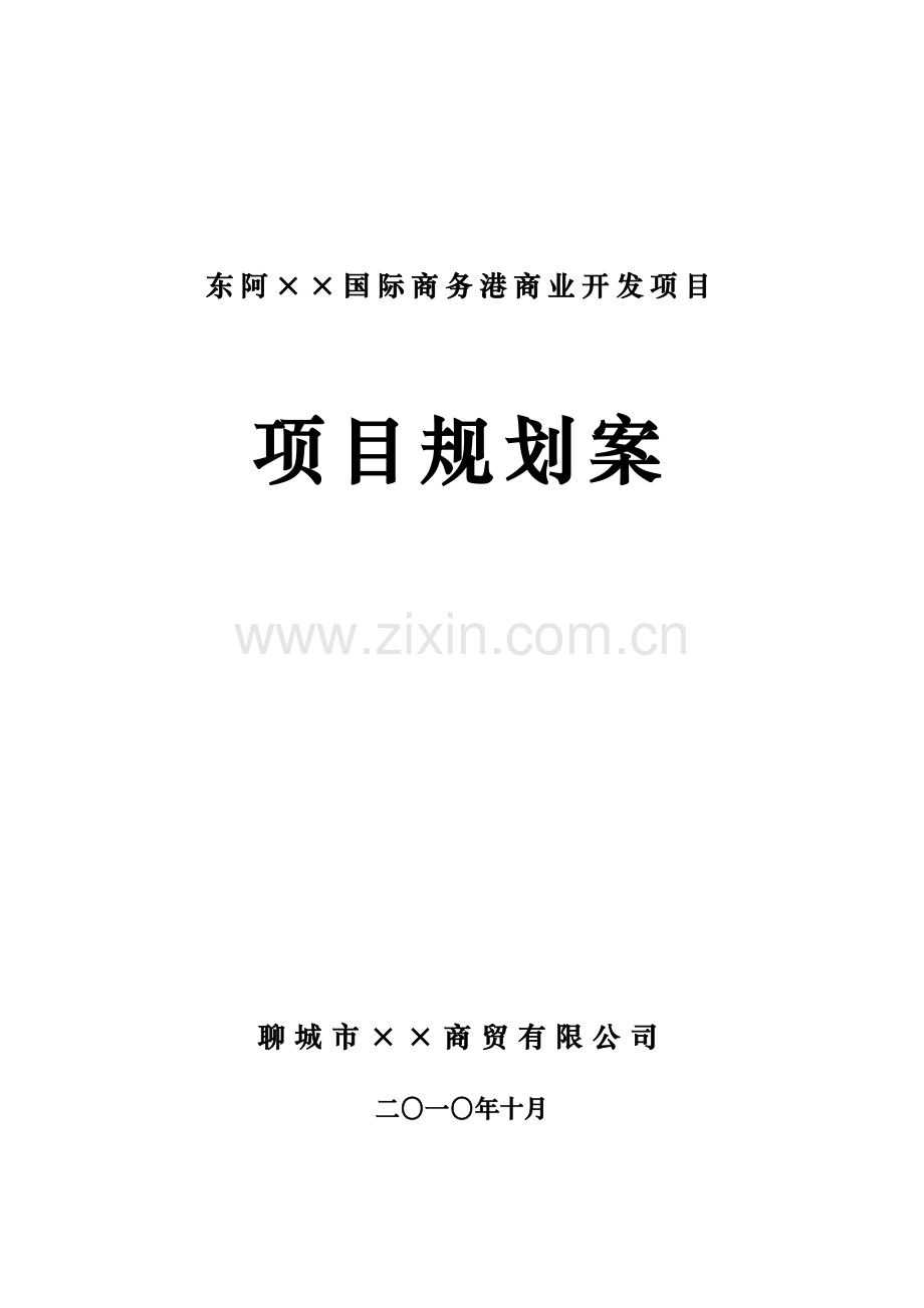 山东省东阿县某商业开发项目规划案.doc_第1页