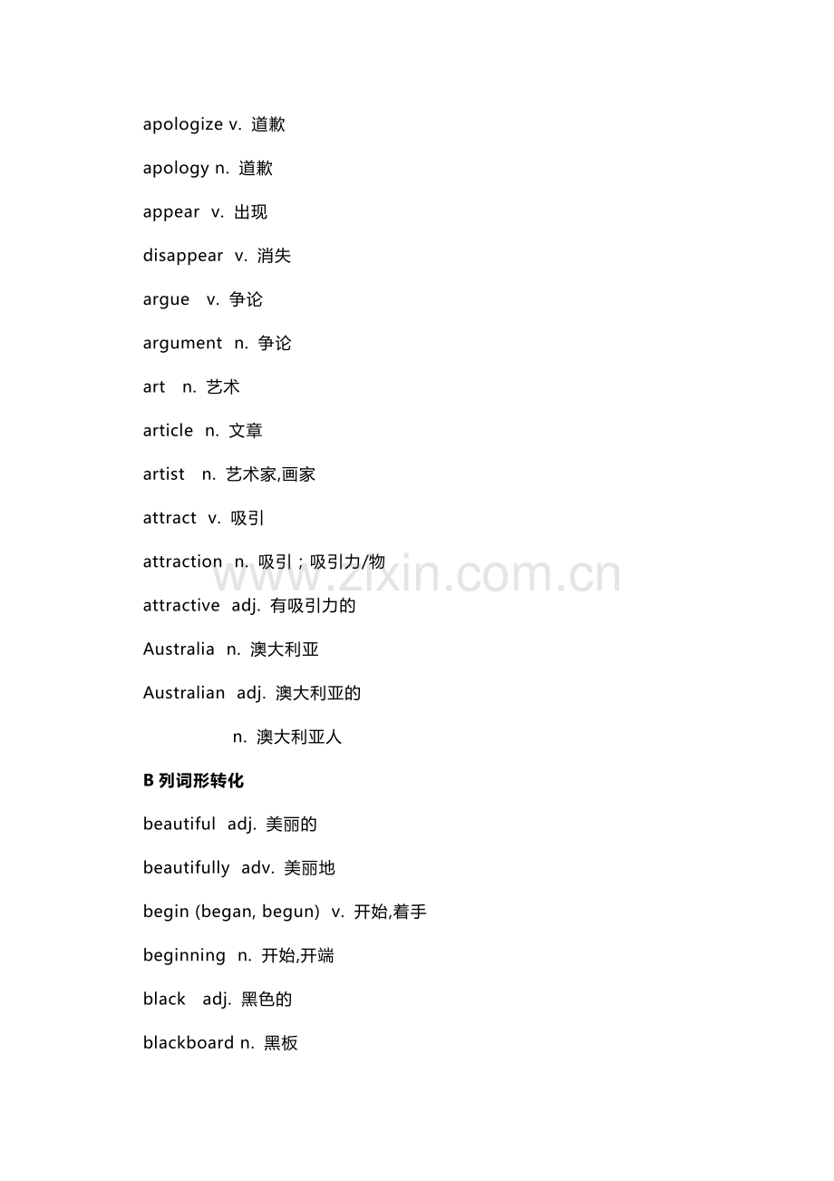 中考英语199组重点单词词性转换.docx_第2页