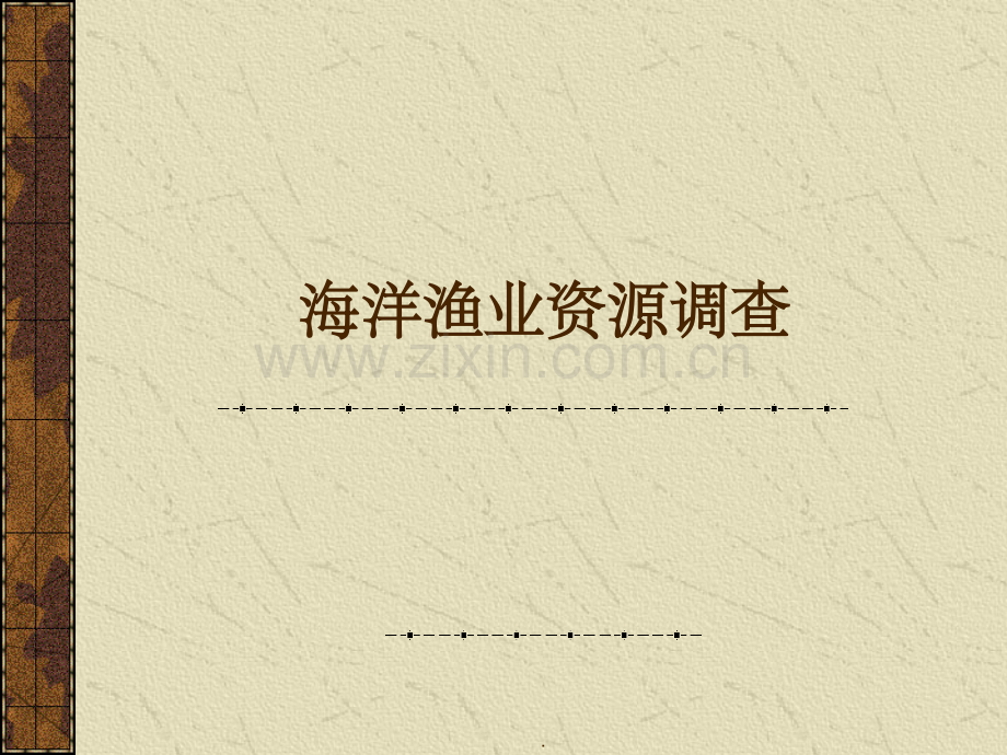 海洋渔业资源调查讲稿.ppt_第1页