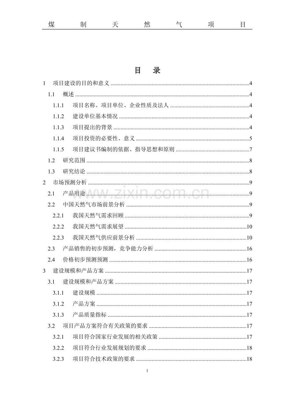 年产煤制天然气35亿Nm3项目建议书.doc_第2页