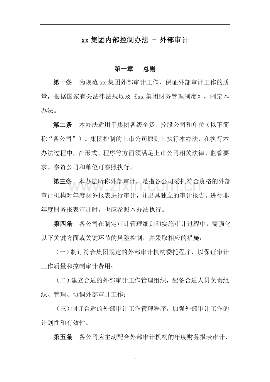 集团外部审计规定.doc_第1页