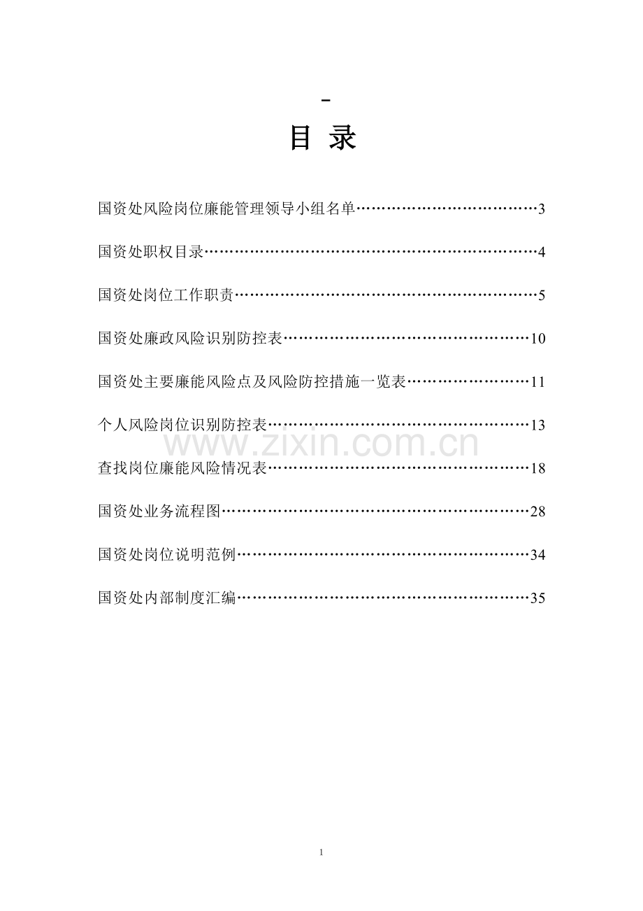 国资处风险岗位廉能管理手册.doc_第1页