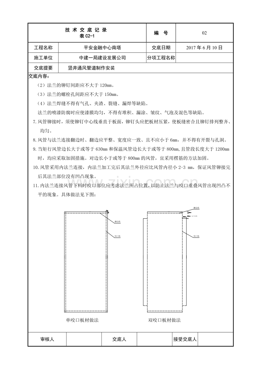 风井立管风管安装技术交底.doc_第2页