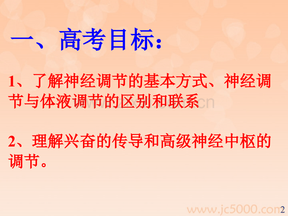 高考生物专题复习课件：神经调节幻灯片.ppt_第2页